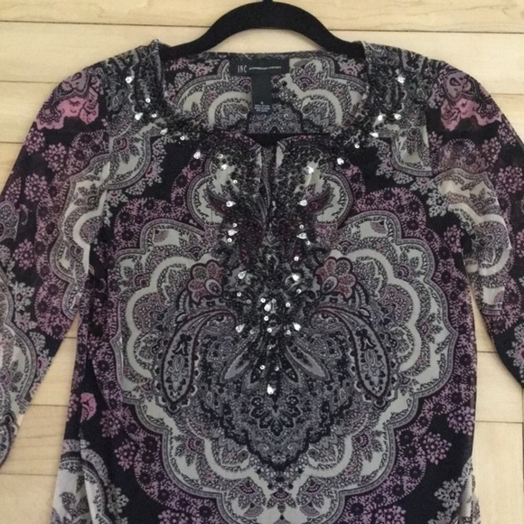 NWT I.N.C. Paisley Pattered Blouse Size Small - Picture 2 of 6